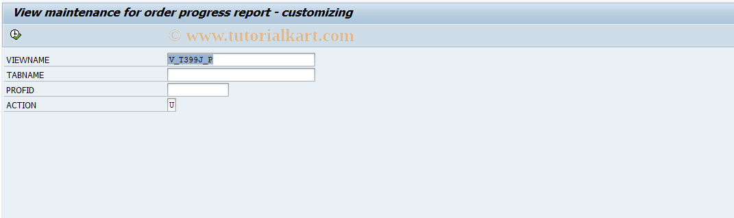 SAP TCode OPLL - Order progress: Displayed fields