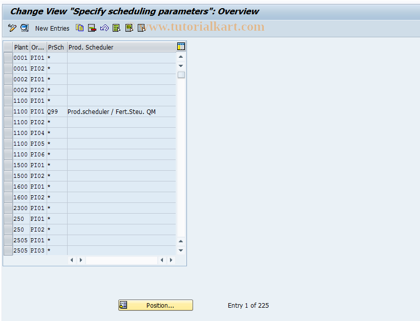 SAP TCode OPUZ - Control parameters plant maintenance