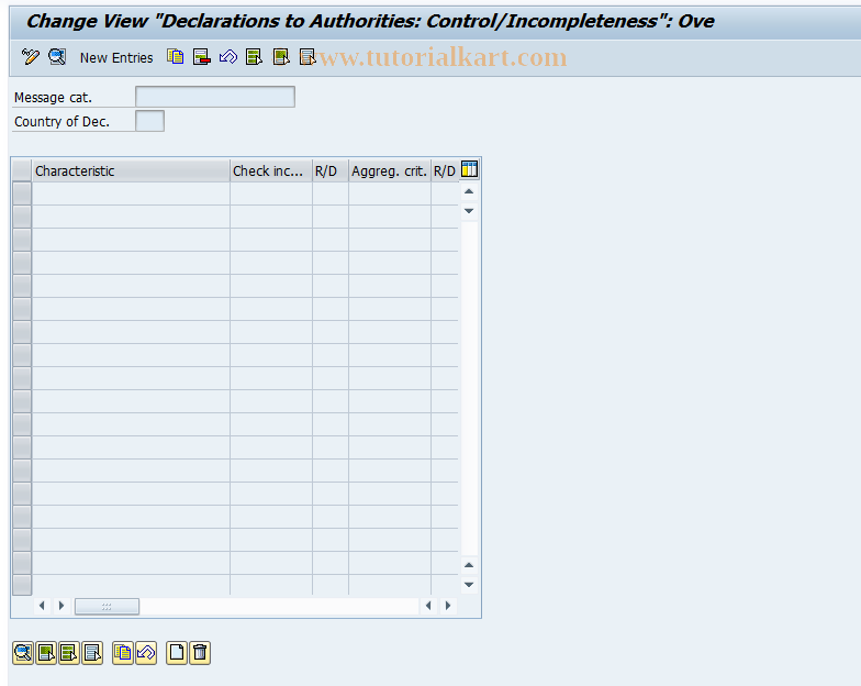 OVE9 SAP Tcode Completion Check Transaction Code