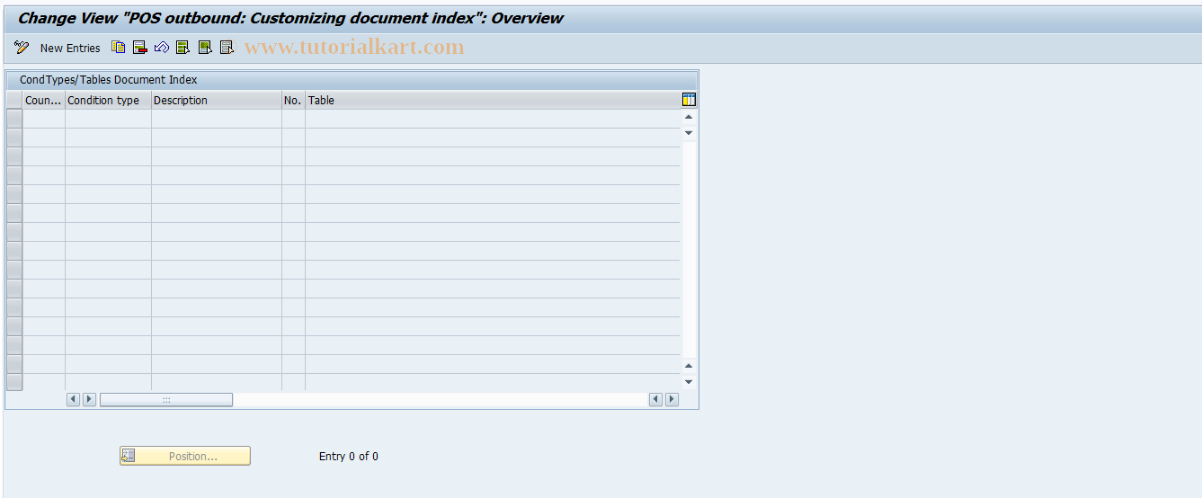 SAP TCode OWS2 - POS Outbound: Sales Conditions