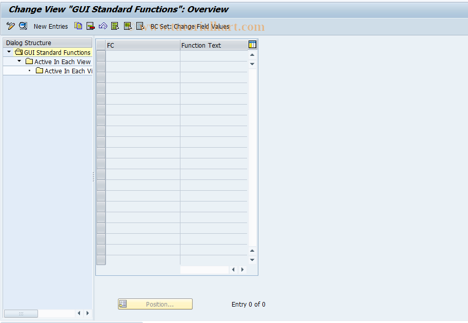 SAP TCode PAC0008 - GUI Standard Functions