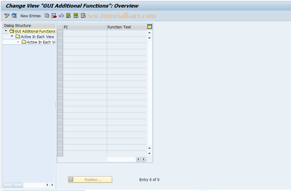SAP TCode PAC0009 - GUI additional functions