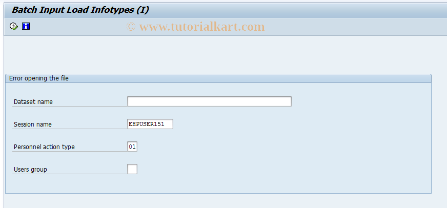 SAP TCode PC00_M15_RPISTDI0 - Batch Input Load IT