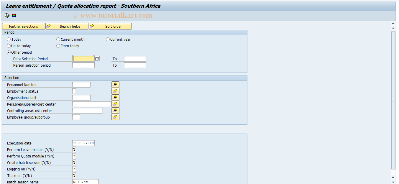 SAP TCode PC00_M16_LVEW0 - RPILVEW0