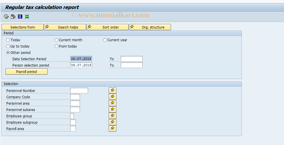 SAP TCode PC00_M32_CGRI0 - Deducted tax