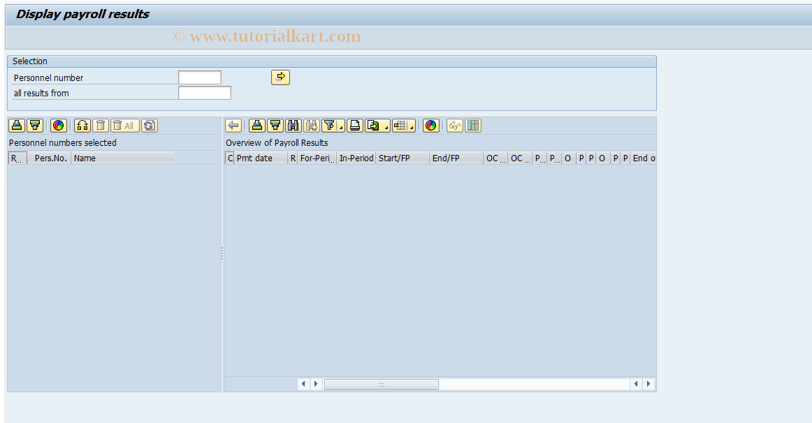 SAP TCode PC00_M32_CLSTR - Tools - payroll result - 32