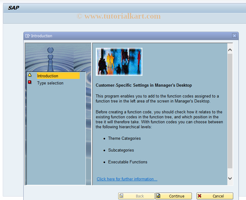 SAP TCode PPMDTCW - Customizing wizard Manager's Desktop