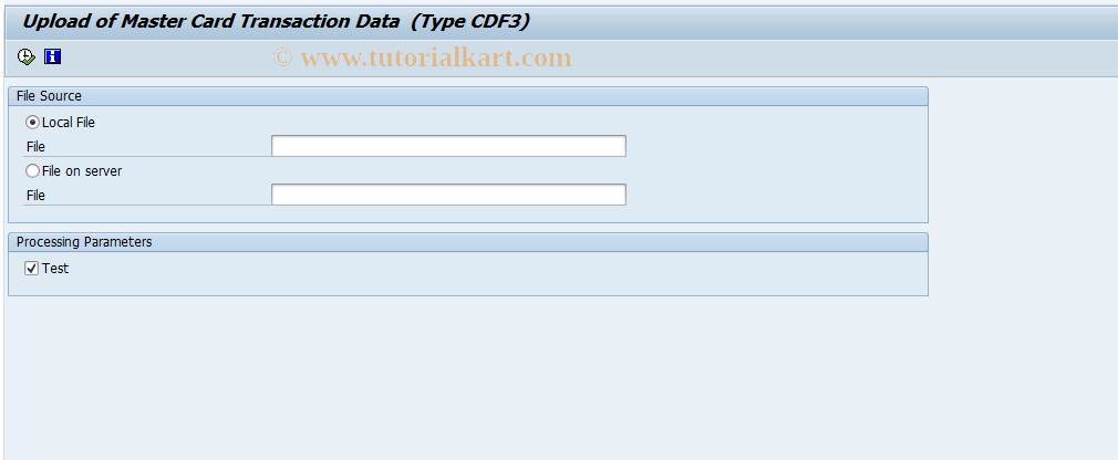 SAP TCode PRCC_CDF3 - MC CDF3 Credit Card File