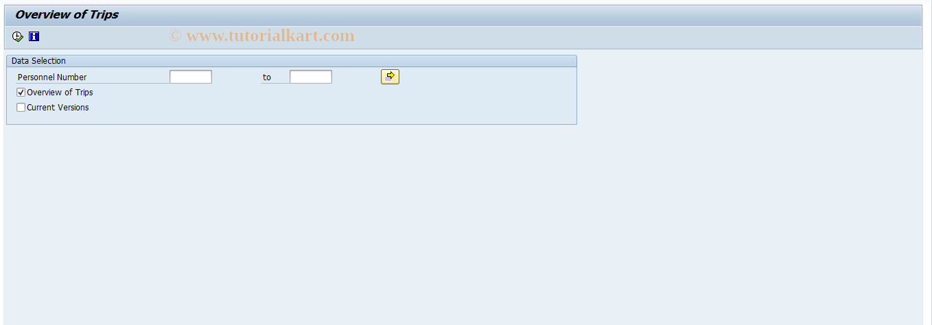 SAP TCode PRTS - Overview of Trips