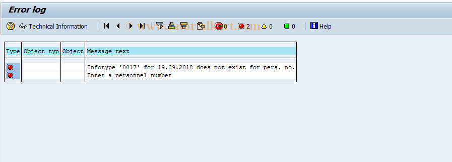 SAP TCode PR_WEB_1400 - Trip Deductions