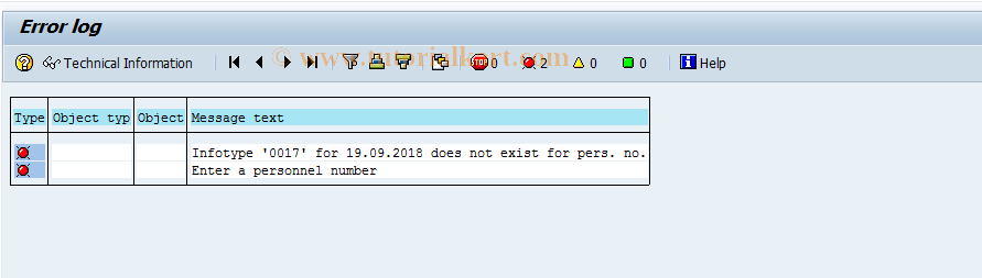 SAP TCode PR_WEB_1600 - Trip Destinations