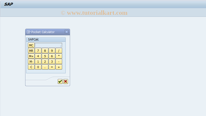 SAP TCode PTRV_CALC - Pocket Calculator