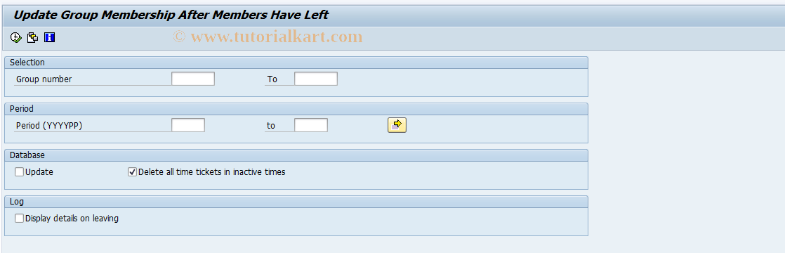 SAP TCode PW72 - Remove leaving employee from group