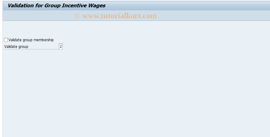 SAP TCode PW93 - Incentive Wages: Group Parameters