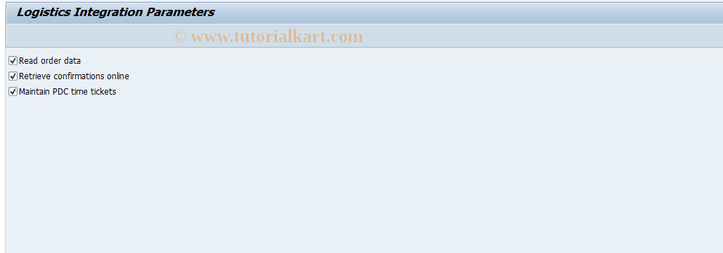 SAP TCode PW94 - Inc. Wages: Logistics Parameters