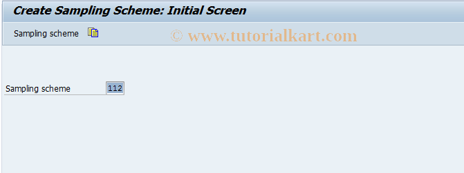 SAP TCode QDP1 - Create sampling scheme