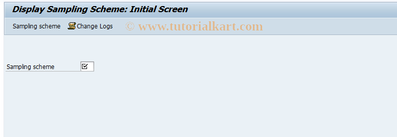 SAP TCode QDP3 - Display sampling scheme