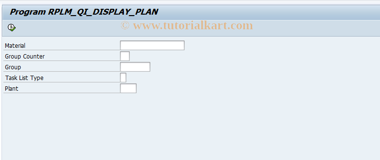 SAP TCode QI_DISPLAY_PLAN - Display Task List