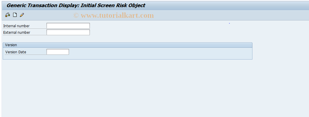 SAP TCode RCA03 - Display Risk Object