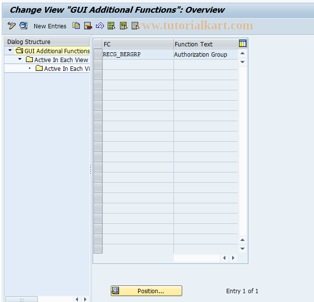 SAP TCode REAJCG0009 - CG: CUA Additional Functions