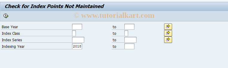 SAP TCode REAJCHECKINDX - Check Unmaintained Index Points