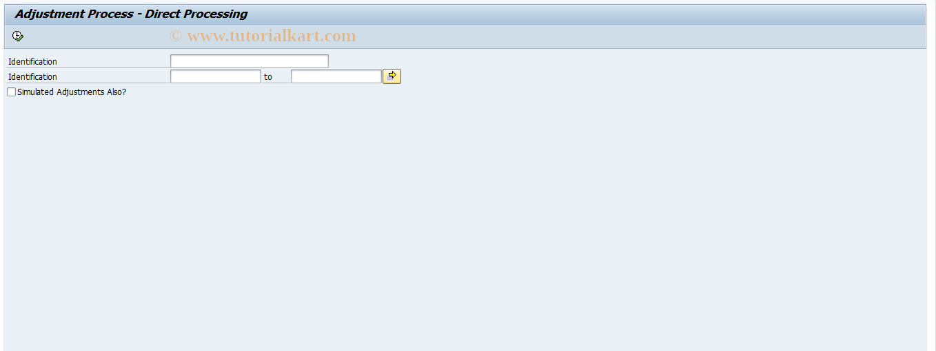 SAP TCode REAJEDIT - Process Adjustments Directly