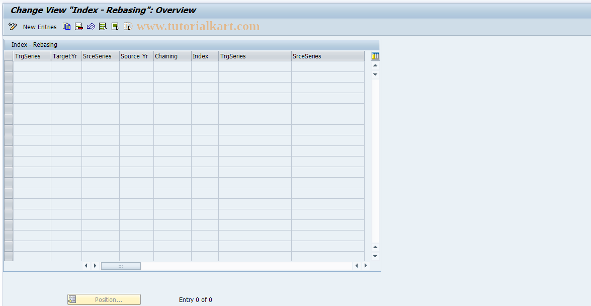 SAP TCode REAJINDXCONV - Index - Rebasing