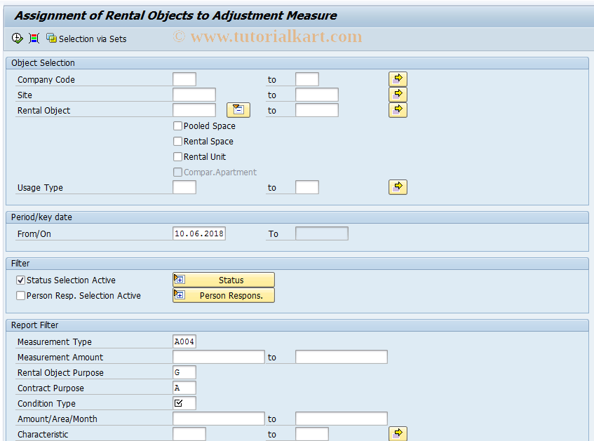 assignment of calculation methods sap tcode