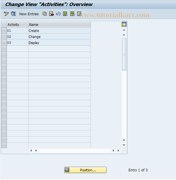 SAP TCode REAT0018 - AM: Activities