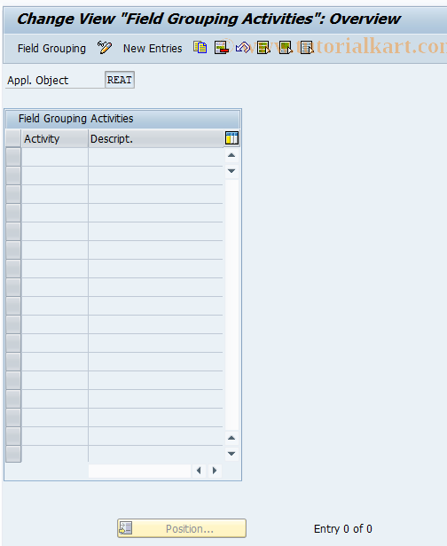 SAP TCode REAT0019 - AM: Field Mod. per Activity (Contr)