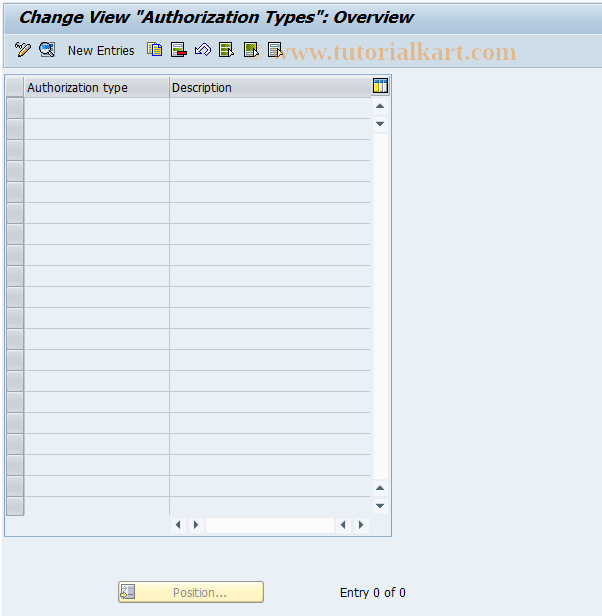 SAP TCode REAT0102 - AM: Authorization Types