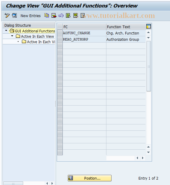 SAP TCode REBDAO0009 - AO: CUA Additional Functions