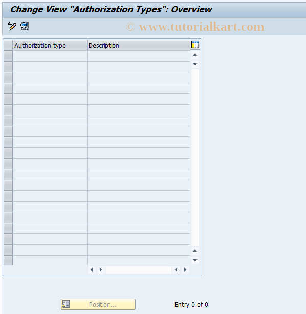 SAP TCode REBDAO0102 - AO: Authorization Types