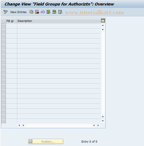 SAP TCode REBDAO0103 - AO: Field Groups for Authorization