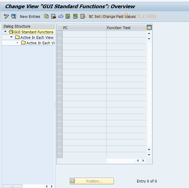 SAP TCode REBDBE0008 - BE: Standard GUI Functions