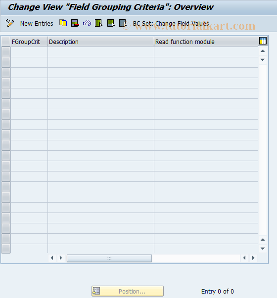 SAP TCode REBDBE0012 - BE: Field Modification Criteria