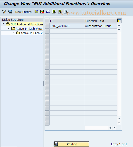 SAP TCode REBDBU0009 - BU: CUA Additional Functions