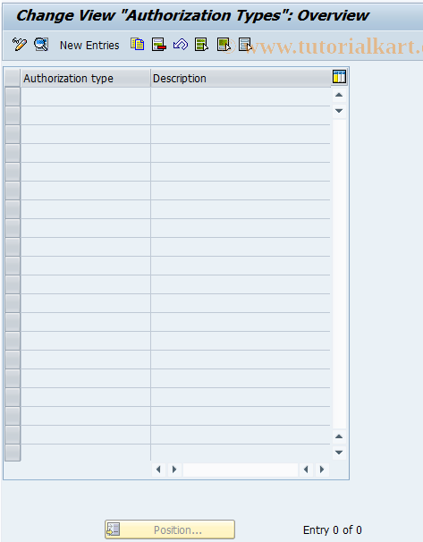 SAP TCode REBDBU0102 - BU: Authorization Types