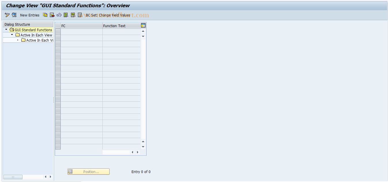 SAP TCode REBDPR0008 - PR: GUI Standard Functions