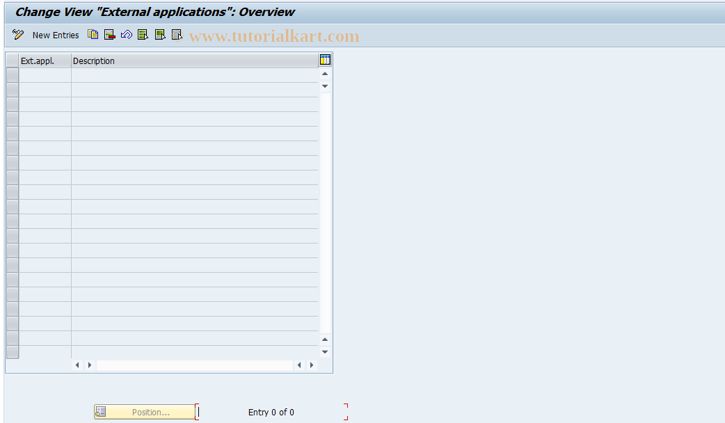 SAP TCode REBDPR0017 - PR: External Applications