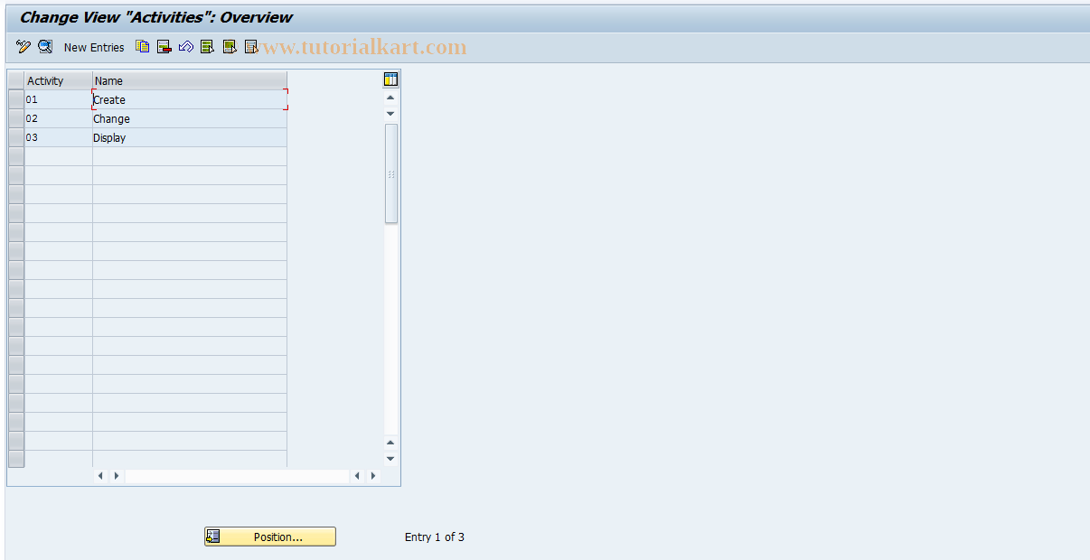 SAP TCode REBDPR0018 - PR: Activities