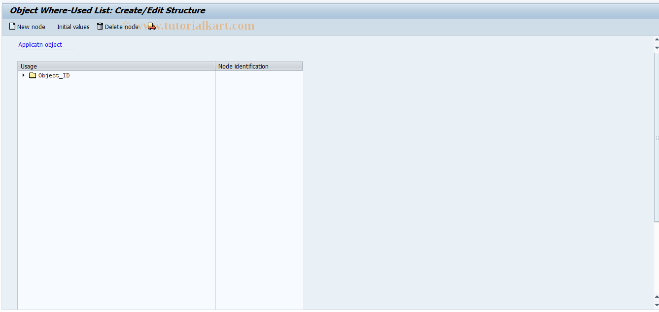 SAP TCode REBDPR0022 - PR: Where-Used List: Structure