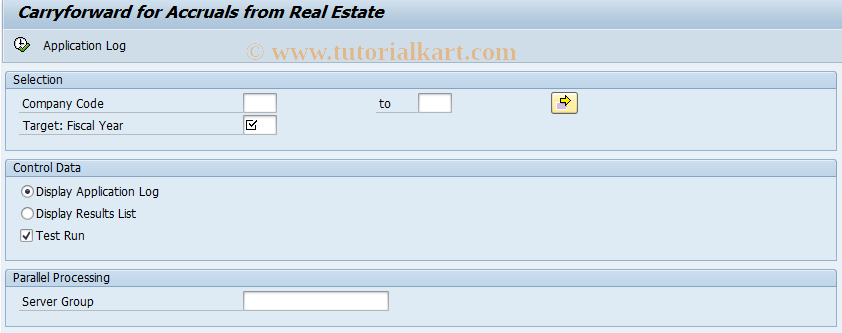 SAP TCode REEXACRCARRYFORWARD - Balance Carry Fwd for RE Accruals