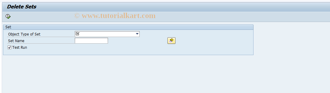 SAP TCode REEXSETDEL - Delete Sets