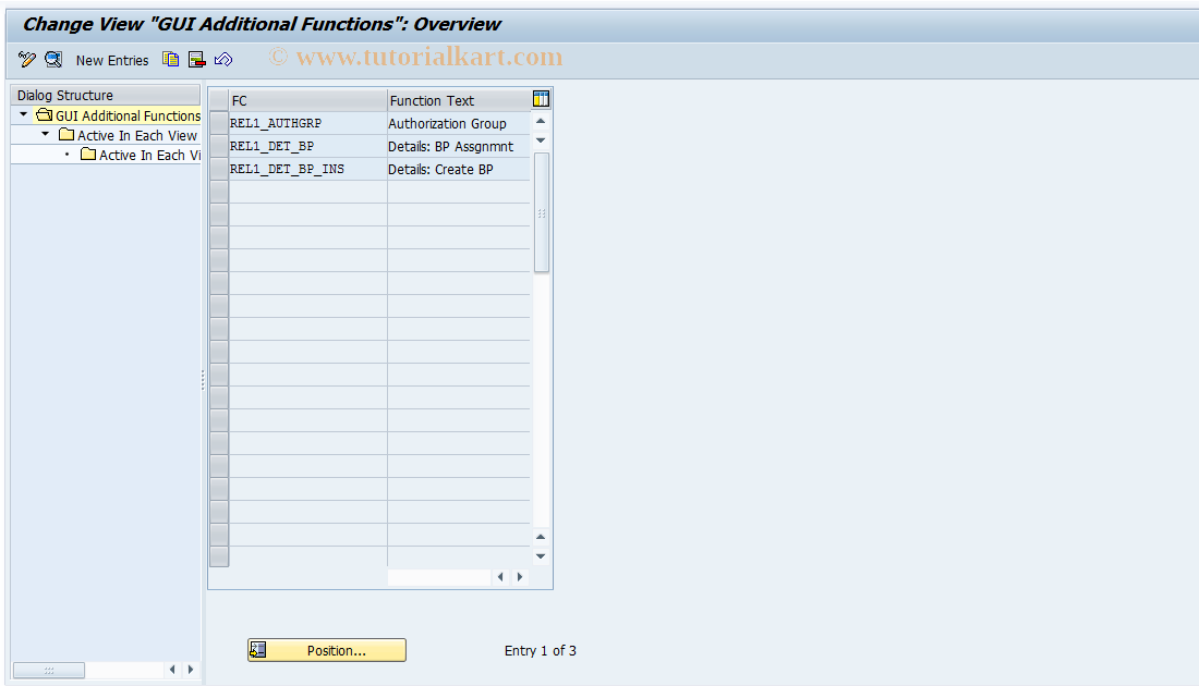 SAP TCode RELML10009 - L1: CUA Additional Functions