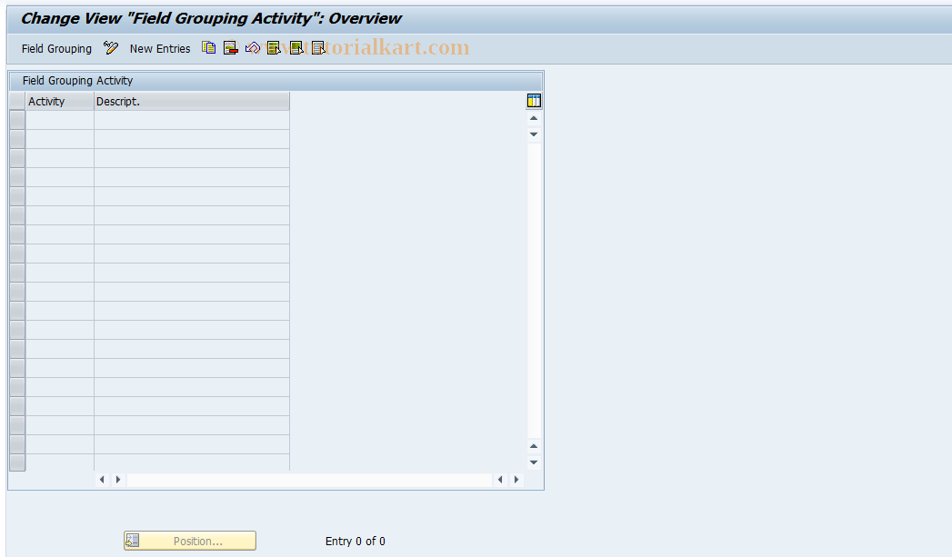 SAP TCode RELML10100 - L1: Field Modification per Activity