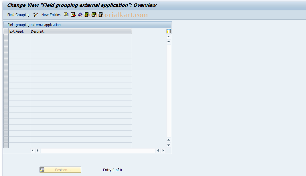 SAP TCode RELML10105 - L1: Field Mod. per External Applic.