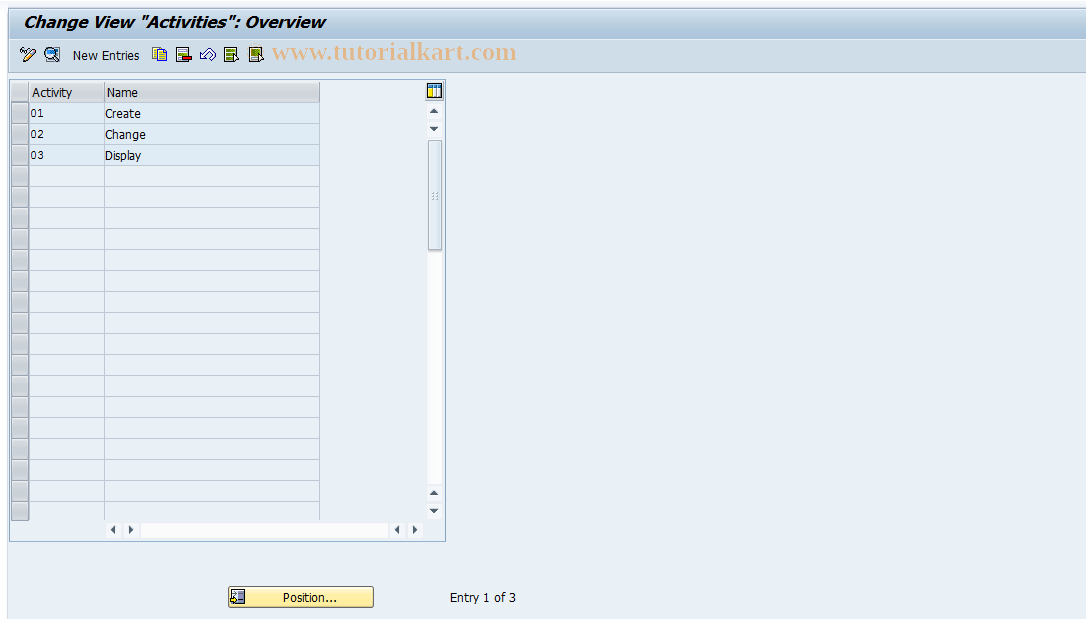 SAP TCode RELML20018 - L2: Activities