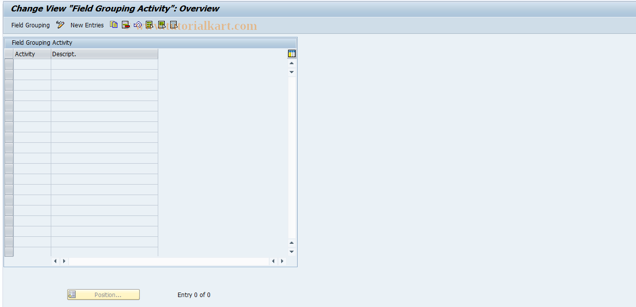 SAP TCode RELML20100 - L2: Field Modification per Activity