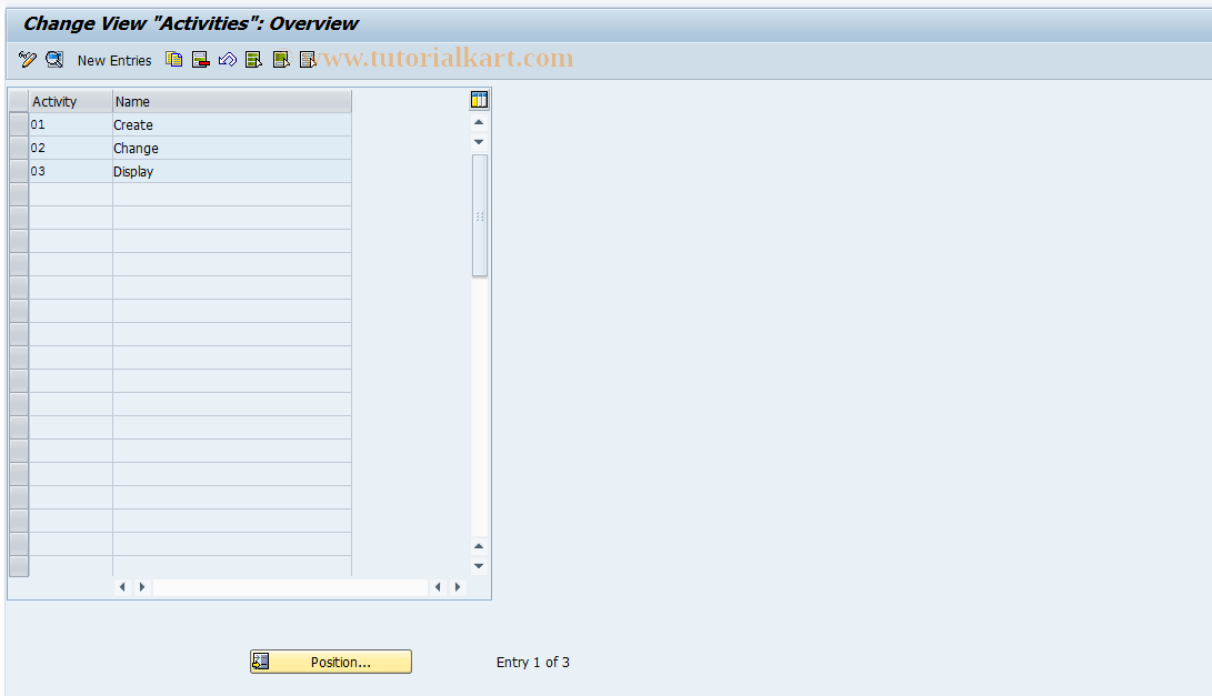 SAP TCode RELML30018 - L3: Activities